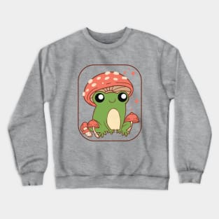 Cottagecore Frog Toadstool Crewneck Sweatshirt